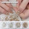 Champagne White Zirconia Rhinestone French Press-on Nail Art Decoration