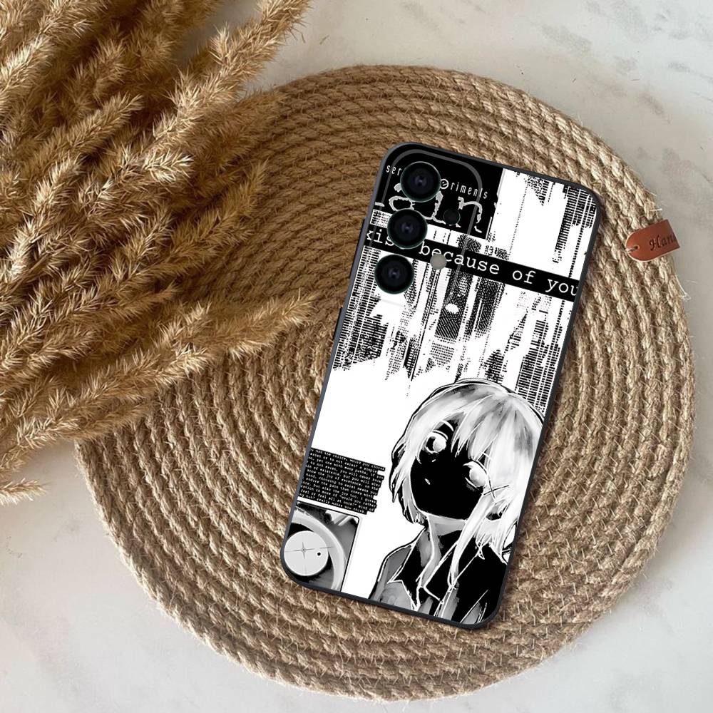 Anime Serial Experiments L-Lain Phone Case For Samsung S25,S26,S24,S21,S22,S23,S30,Ultra,S20,Plus,Fe,Lite,5G Black Cover