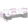 VidaXL Salon de Jardin avec Coussins 7 pcs, Canapés avec Pieds Réglables, Ensemble de Meubles d'Extérieur Patio Terrasse, 3251619