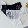 Bow Satin Silk Briefs Transparent Lace Mesh Briefs Thin Women Underwear  Gifts