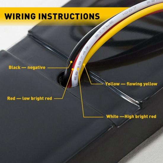 Universal Motorcycle LED Lights Tail Brake Flowing Stop Lamp Turn Signal ATV