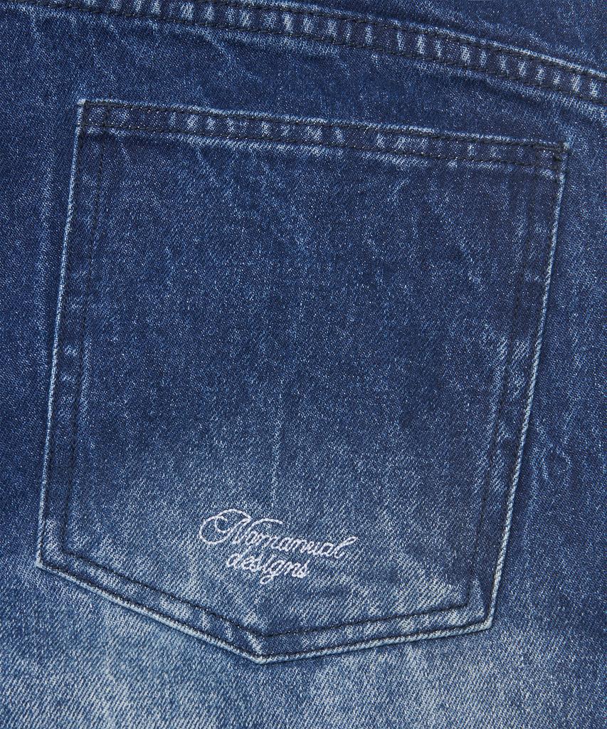 Nomaenyueol Washed Jumbo Denim Pants - Washed Blue