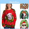 Luxuriously Soft Women Christmas Sweater Santa Claus Cat Dog Xmas Jumper Top