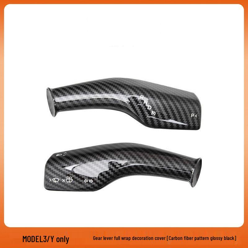 

Tesla Model Y/3 Carbon Fiber Gear Shift Cover: Full Wrap Interior Accessory