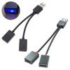 USB Splitter Cable 1 Male Plug To 2 Female Socket USB Extension Line Charging Cord Power Adapter Converter Splitter