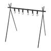 Camping Hanging Rack 6kg Load Bearing Aluminum Alloy Hanging Rack Portable Cookware Hanging Rack Camping with 6 Hook