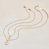 18k Pvd Stainless Steel Paperclip Necklace Waterproof Collarbone Sparkling Star Rhinestones Pendant Necklaces for Women