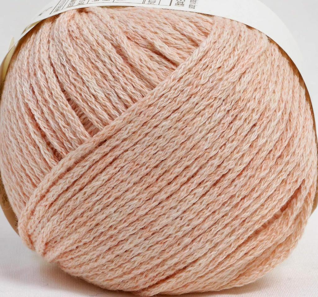 Hamanaka Pomme Lily Medium Pack of 2428 Sets Fruit-Dyed Yarn, Weight, Col. 502, Apricot, 25g, Approx. 78m, 5,