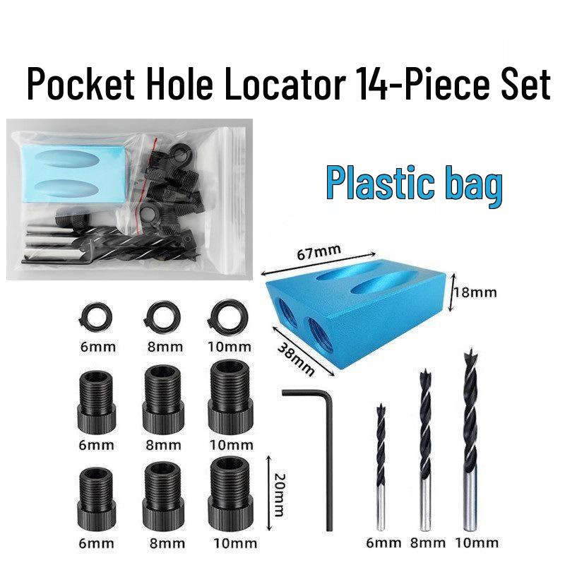 15° Blue Pocket Hole Woodworking Locator and Puncher