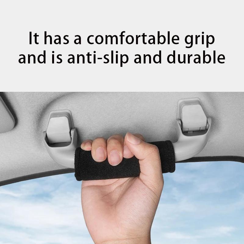 4PCS Trendy Car Hand Pull Cover Roof Top Protective Cover Roof Armrest Accessory Car Interior Modification Supplies