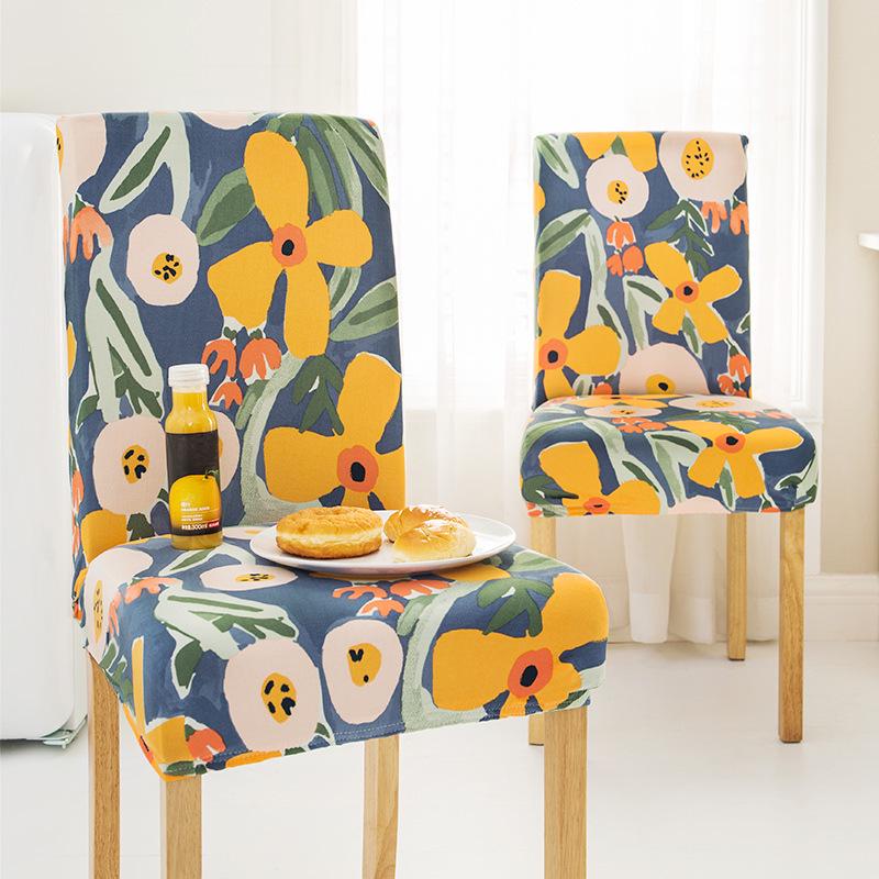 Universal Printed Stretch Chair Cover - All-Season Full-Backrest Protection