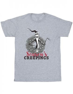 Mens The Nightmare Before Christmas Seasons Creepings Wreath T-Shirt