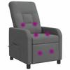 Massage Recliner Dark Gray Fabric