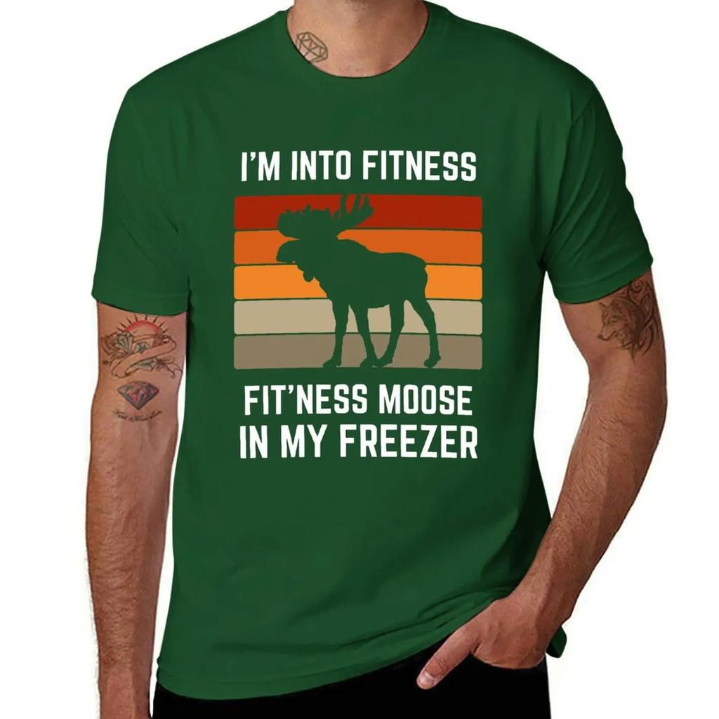 Im Into Fitness Fitness Moose In My Freezer Hunting TShirt Anime Vintage Anime Shirt T Shirt Men