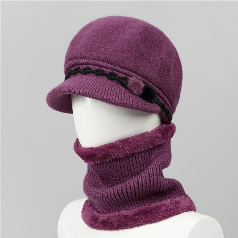 Mom Hat Female Winter Warm Old Man Granny Day Old Woman Knitted Wool Hat