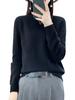 2024 Fall/Winter Women's Korean Slim Fit Wool Sweater - Solid Color, Long Sleeve Knitwear
