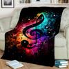 3D Colorful Musical Note Music Score Blanket,Soft Throw Blanket for Home Bedroom Bed Sofa Picnic Travel Office Cover Blanket Kid