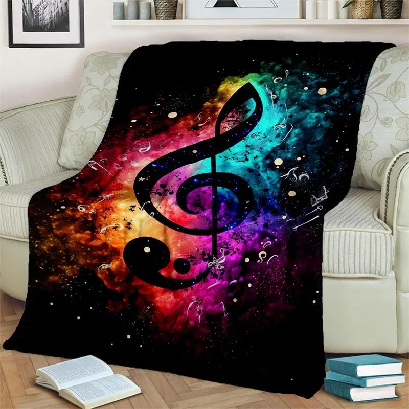 3D Colorful Musical Note Music Score Blanket,Soft Throw Blanket for Home Bedroom Bed Sofa Picnic Travel Office Cover Blanket Kid