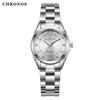 Relógio Feminino CHRONOS Impermeável Estilo Coreano Aço Inoxidável Moda