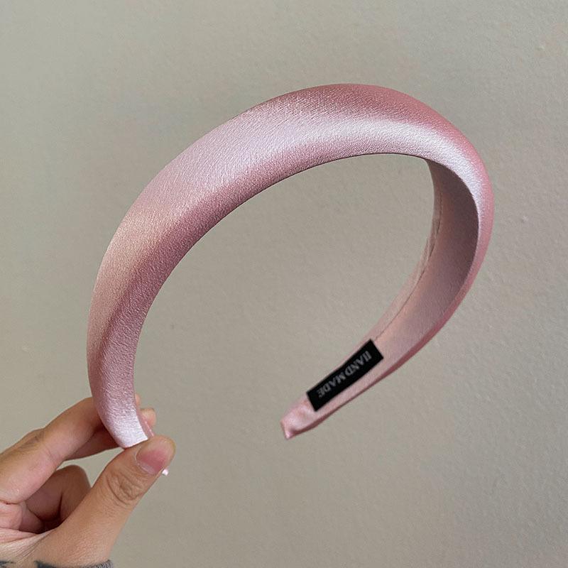 Glanzende Satijnen Stof Hoofdband Brede Kruis Haarbandsels Dagelijkse Hoofdbedekking Zoete Eenvoudige Hoofdbanden Dames Haaraccessoires
