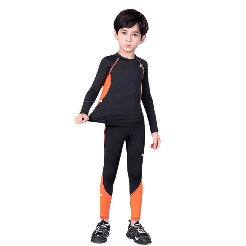 HuiLi Children's Quick-Dry Fleece Ski Suit Base Layer Set for Boys 