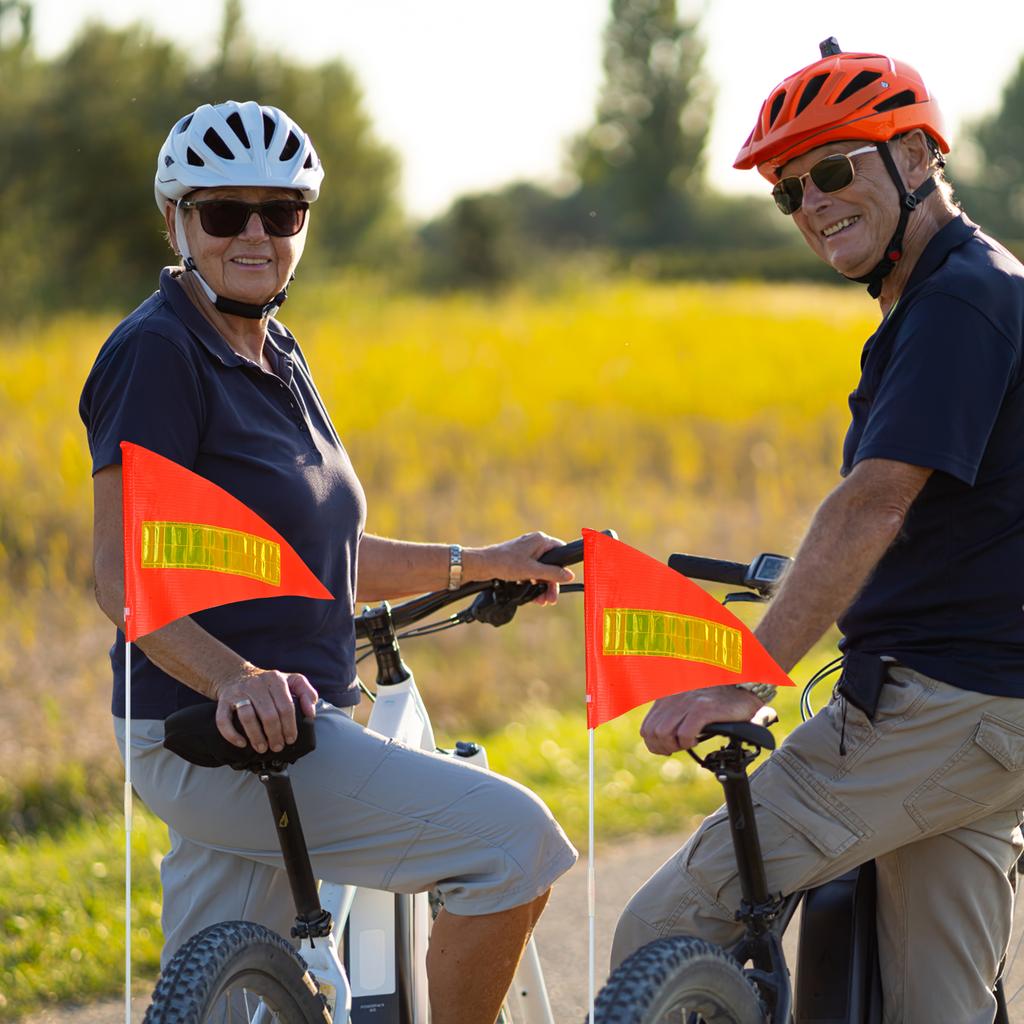 1 set Reflective Warning Flag Bicycle Safety Advertising Bicycles Decor Flags Bike Porch For Car Outdoor PVC Material High