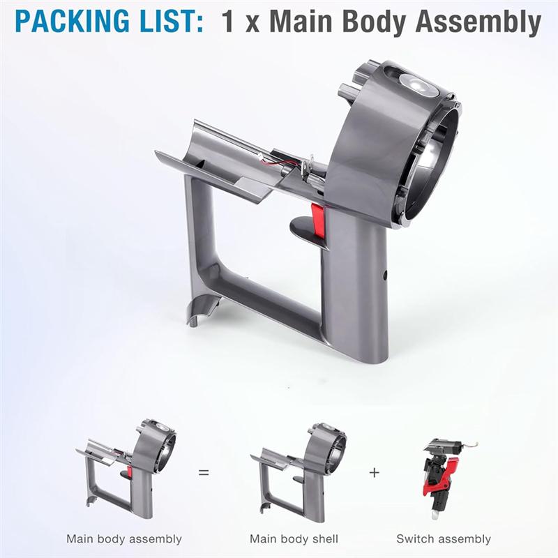 AT28-Main Body Assembly For Dyson V10 SV12 Vacuum Cleaner Main Body Assembly Service Assembly Housing Part