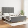 Vidaxl Bed Frame Without Mattress, Dark Gray, 140X200 Cm, Upholstered