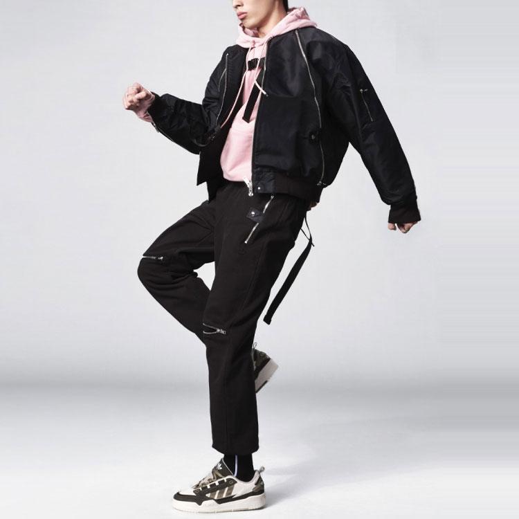 Adidas Originals Trefoil Zipper Jacket Men Sport Jackets Black HL6492