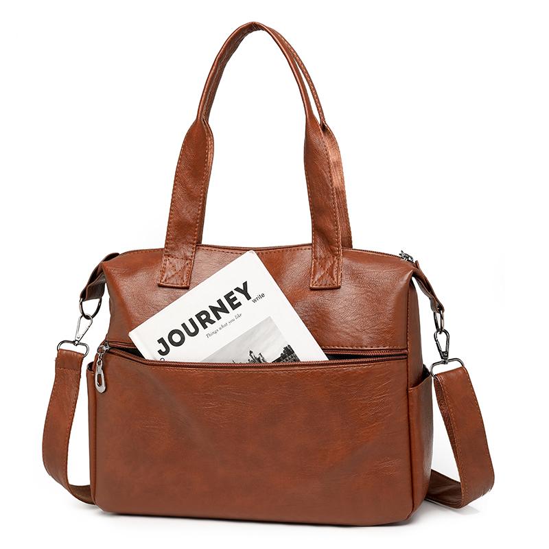 Women's Handbag Soft Leather Shoulder Bag Large Capacity Tote Bag