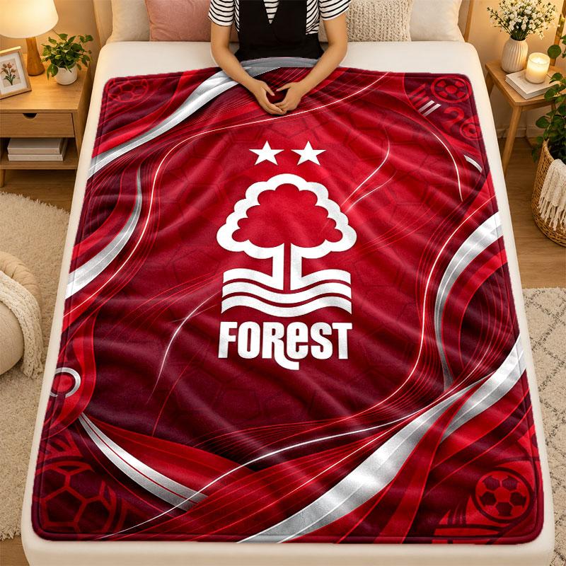 Coperta di Flanella Nottingham Forest Calcio Calda Morbida Coperta Plaid per Uso Interno Divano Letto Soggiorno