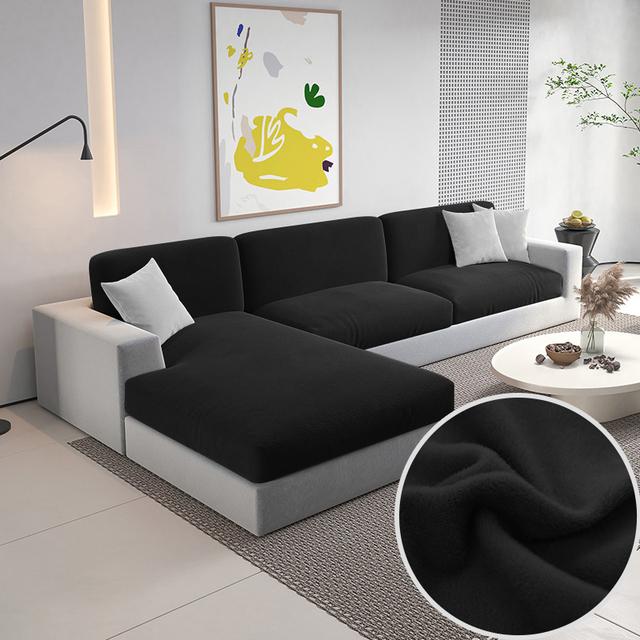 

Эластичный чехол для подушки на сиденье дивана, защитные чехлы для мебели, домашние животные, детский моющийся чехол для диванной подушки, съемный чехол для гостиной 1R 50-70cm чёрный