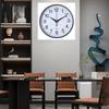 Round Wall Clock Simple Style High-precision Battery Operated Easy-to-Read Non-Ticking Quartz Clock Wall Decor