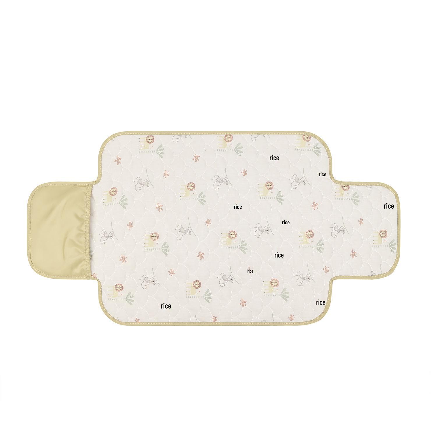 Cartoon Print Washable Cotton Polyester Baby Urine Pad - Skin-Friendly, All-Season Diaper Changing Mat One Size