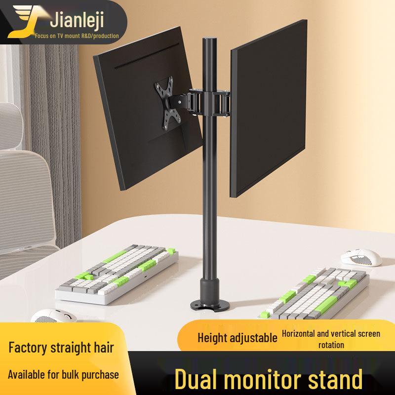 Jianleji Dual Monitor Stand with Adjustable Height and Backrest XCU66