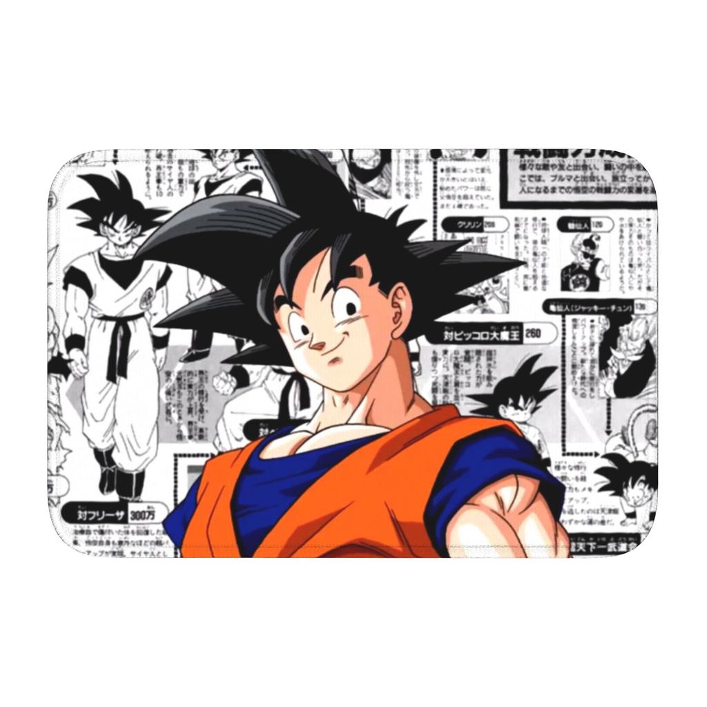 Custom Goku Anime Doormat Non-Slip Entrance Welcome Kitchen Bath Floor Door Mat Cute Cartoon Toilet Living Room Carpet Rug