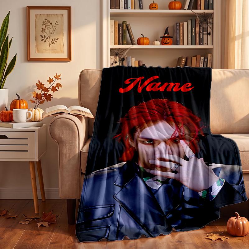 Hyunjin Custom Flannel Blankets Soft Warm Cozy Throws for Home Decor Holiday Gifts