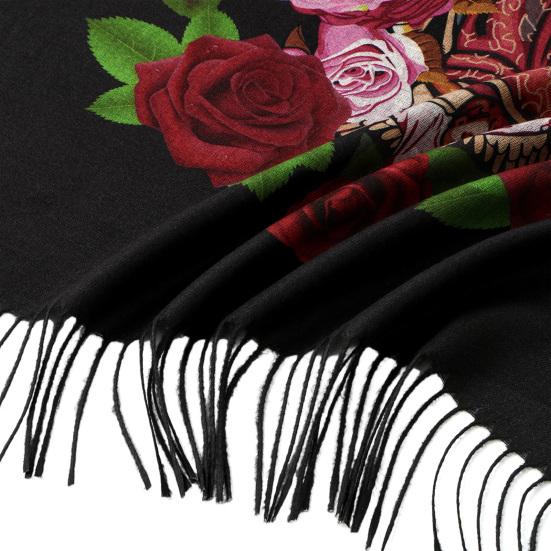 Jungfrau Maria Schal Stola Weicher Kaschmir Warmer Wickel Quasten Schals Winter Leichte Decke Vielseitiges Religiöses Accessoire