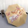 Bambi,Thumper Automatic Folding Umbrella - Simple 8-Rib Design, Bright Cartoon Pattern, Durable Iron Frame, Suitable For Travel, Outdoor, Be