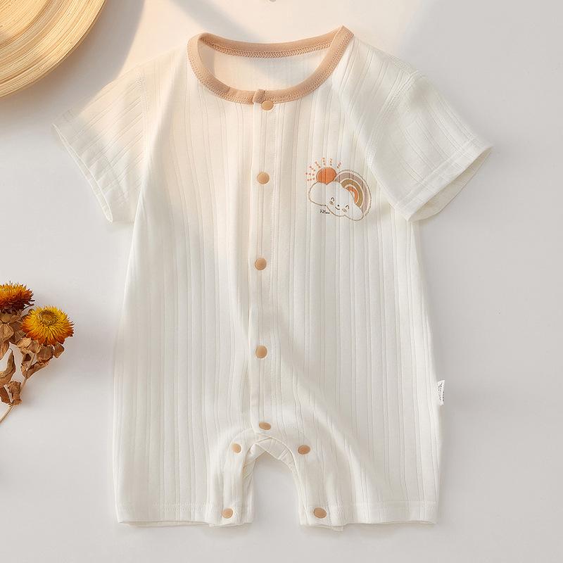 Summer Short Sleeve Baby Jumpsuit - Lightweight Newborn Romper & Pajamas for Outings