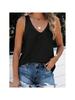 Women's Sleeveless V Neck Sweater Vest Loose Knit Cami Tank Top for Spring Summer