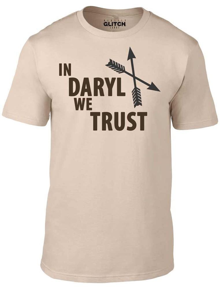 Mens In Daryl We Trust T-Shirt - Funny T Shirt Walking Horror Zombie Dead Wolves