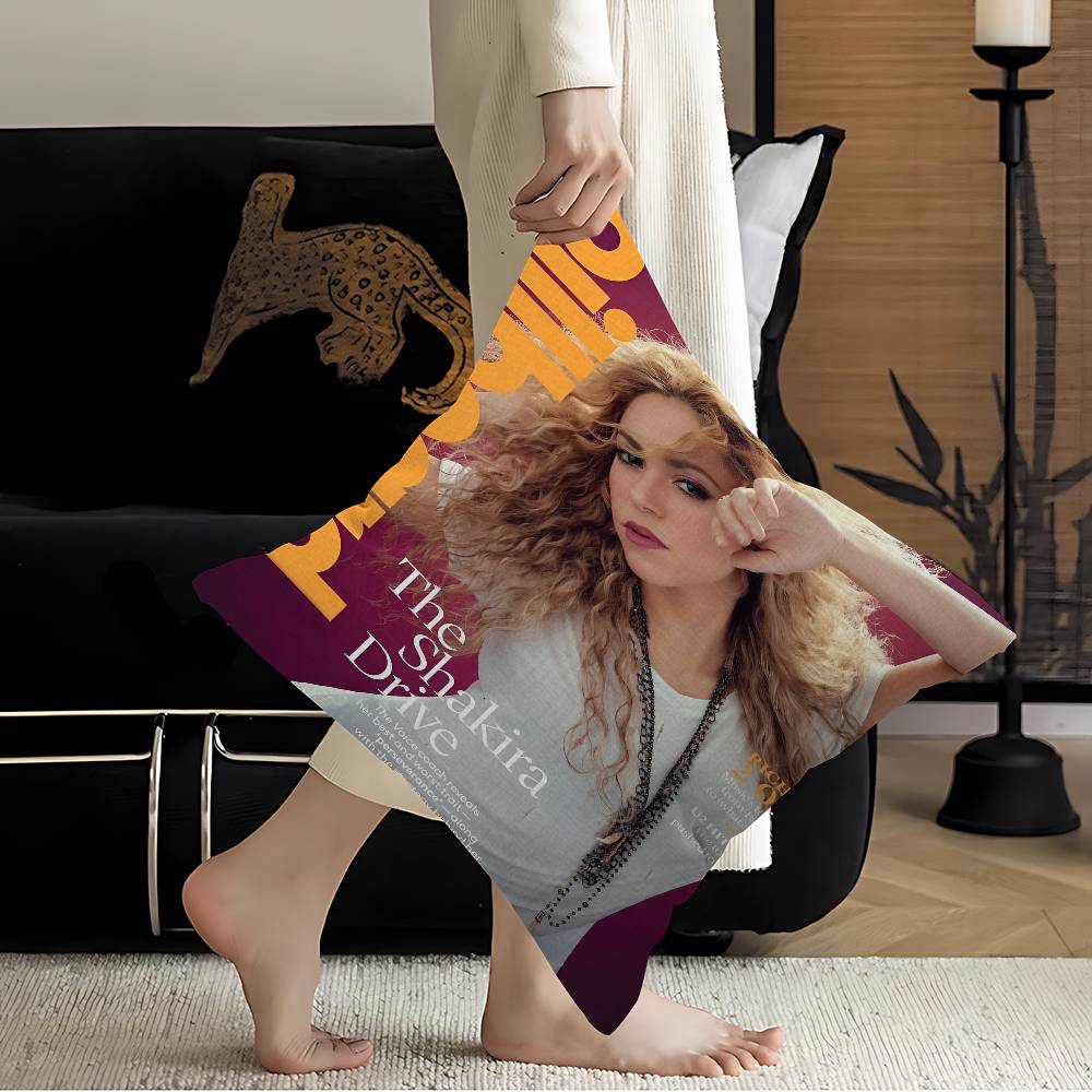 Pop Culture Graphics Shakira Maple Design Cushion Cover Happy Autumn Harvest Decor Holiday Decorati Pillow Cover