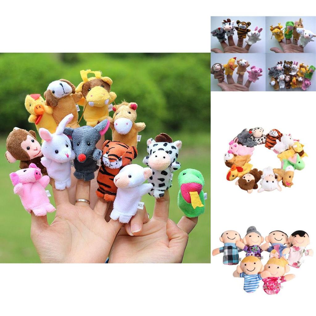 Cute Finger Puppets Doll Set For Kids Educational Family Entertainment 6/10/12 Pcs