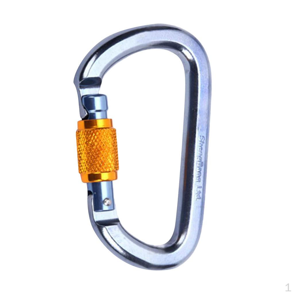 

28KN Aluminum Outdoor Rock Climbing Rappelling Screw Locking сірий