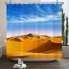 Natural Desert Scenery Shower Curtain 3D Printed Landscape Bathroom Curtain Fabric Bath Curtains Home Decor Waterproof With Hook
