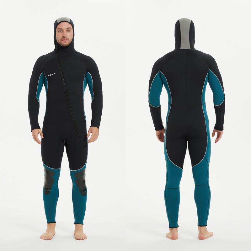 5mm Fullsuit Wetsuit With Hood Scuba Diving Snorkeling Freediving Surfing Swimming Thermal Protection