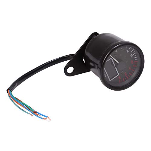HANSWD Multifunktions-LED-Motorrad-Tachometer mit Kilometerzähler, Hintergrundbeleuchtung und Tankanzeige, 160 km/h, DC12V (B.)