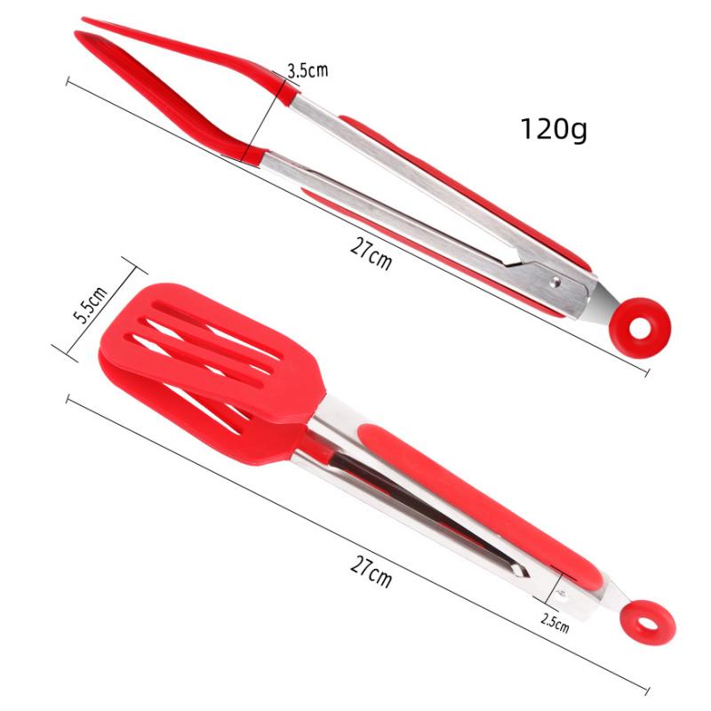 Silicone Bbq Tongs Bbq Clip Kitchen Clips Silicone Food Tongs Food Clips Kitchen Tool for Home Stainless Steel Shovel