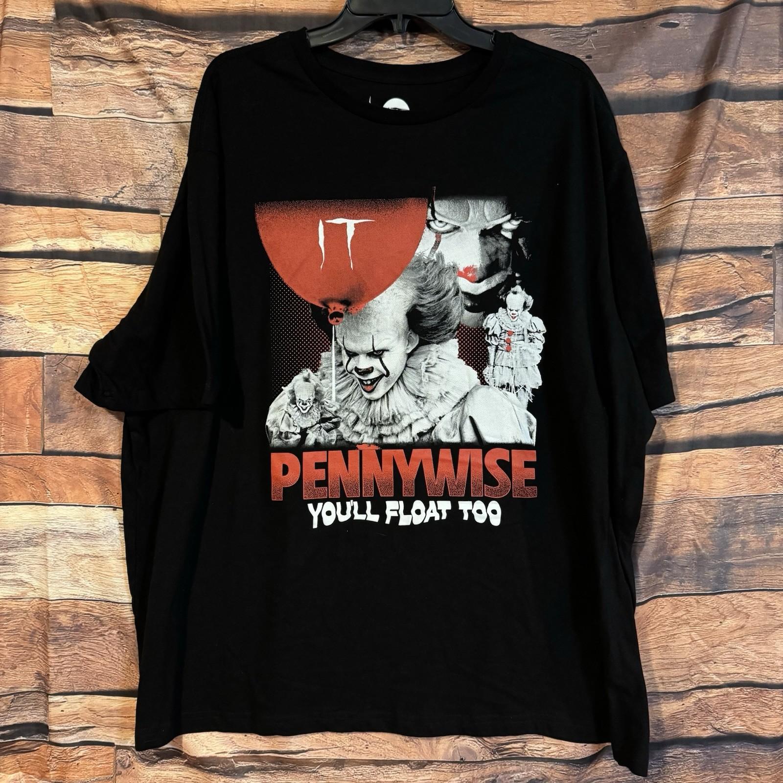 Pennywise IT Clown You ll Float Too Horror Movie Halloween Graphic 2XL Unisex T-Shirt L